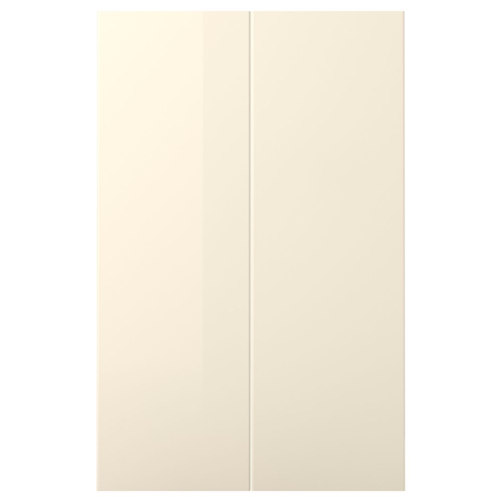 Дверца для напольного углового шкафа, 2 штуки РИНГУЛЬТ, глянцевый кремовый (25x80 см) - схема-чертеж с размерами