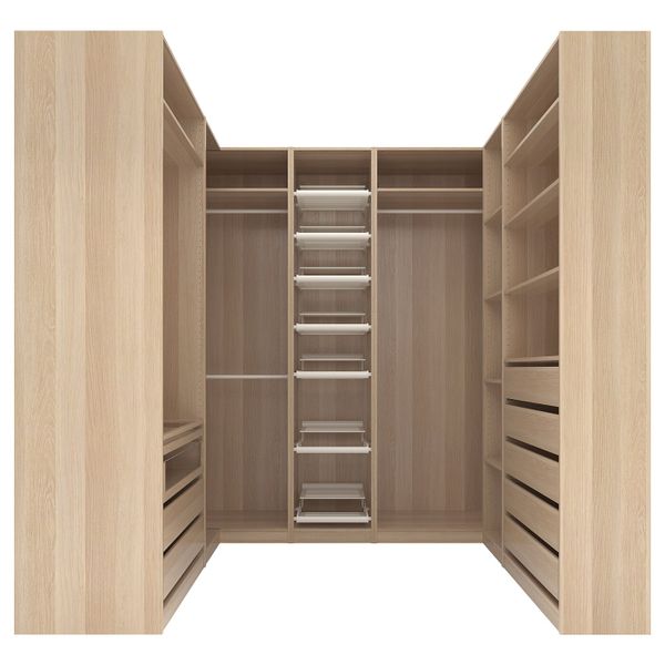 Гардероб угловой, под беленый дуб, 210/273/210x236 см IKEA ПАКС 592.193.08 - фото 2