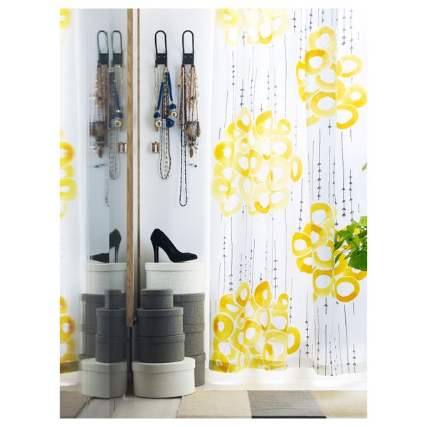 Ткань СТОКГОЛЬМ, белый, желтый (150 см) - схема-чертеж с размерами