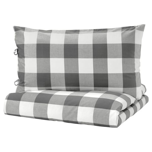 Пододеяльник и 1 наволочка ЭММИ РУТА, темно-серый, белый - фото 1