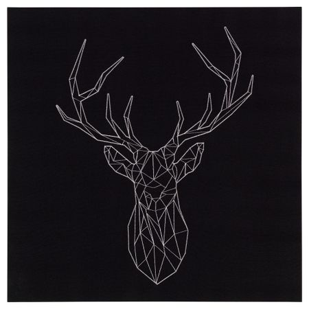 Картина ПЬЕТТЕРИД, Серебряный олень (56x56 см)