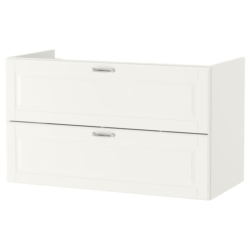 Шкаф для раковины с 2 ящ, Кашён белый 100x47x58 см IKEA GODMORGON ГОДМОРГОН 104.859.02 - схема-чертеж с размерами