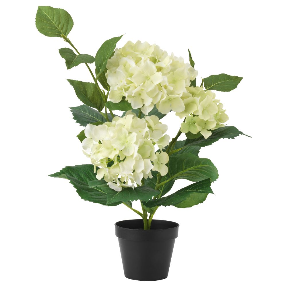 Искусственное растение в горшке ФЕЙКА, Гидрангея светло-зеленый (12 см) - фото 1