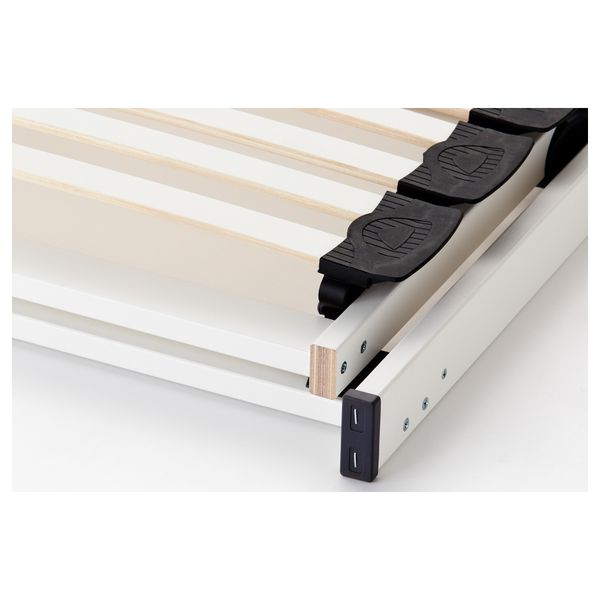 Регулируемое реечное дно кровати ЛАКСЕВОГ, белый (90x200 см) - схема-чертеж с размерами