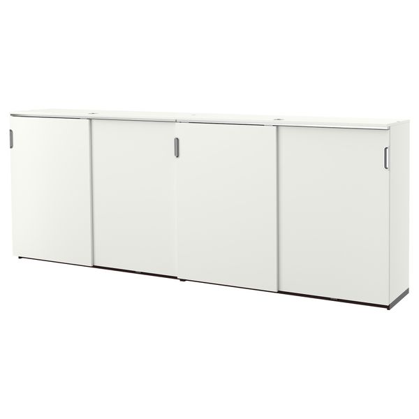 Комбинация для хранения с раздвижной дверцами ГАЛАНТ, белый (320x120 см) - фото 1