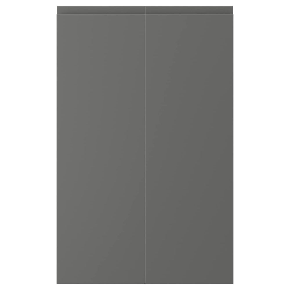 Дверца для напольного углового шкафа, 2шт, правосторонний темно-серый 25x80 см IKEA VOXTORP ВОКСТОРП 904.560.19 - фото 1