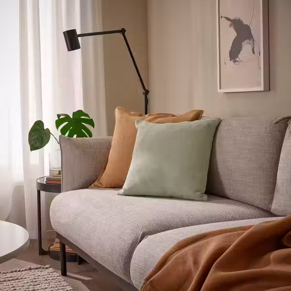 SANDTRAV САНДТРАВ Подушка - серо-зеленый/белый 45x45 см - фото 2