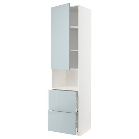 Высокий шкаф для СВЧ, дверца,2ящика, 60x60x240 cm IKEA METOD МЕТОД, MAXIMERA МАКСИМЕРА 994.791.01