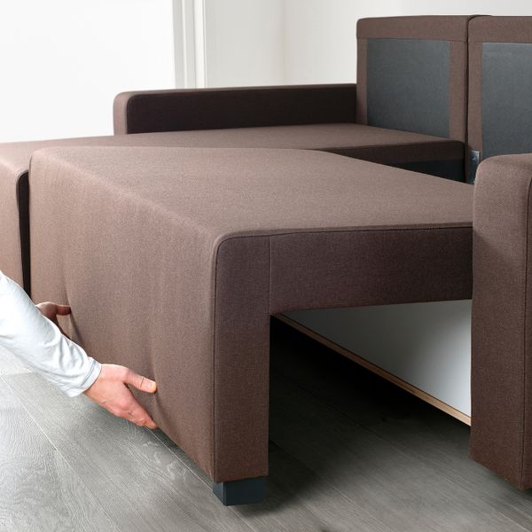 Диван-кровать с козеткой, Рудорна коричневый IKEA GIMMARP ГИММАРП 504.489.03 - фото 5