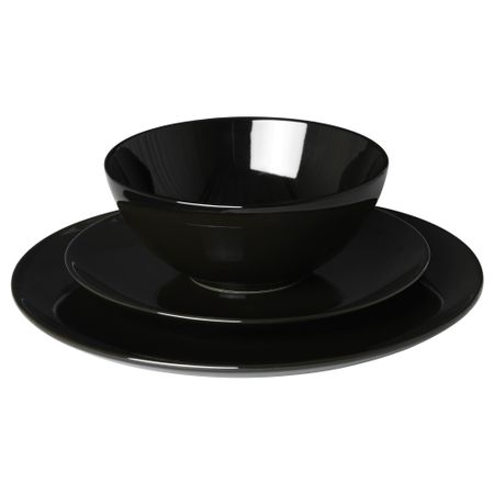 Сервиз,18 предметов ФЭРГРИК, черный, фаянс