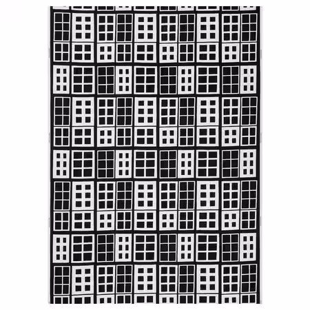 BROKAKLEJA Отрез ткани - чёрный/геометрический 150x300 см