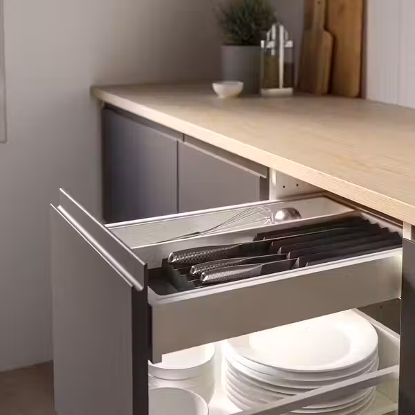 UPPDATERA Лоток для ножей - антрацит 20x50 см - фото 2