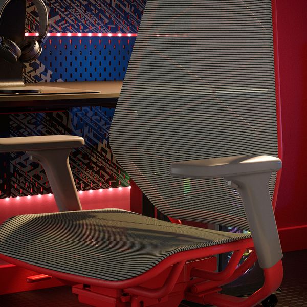 Стул для геймеров, серый, красный IKEA STYRSPEL 605.260.85 - фото 10