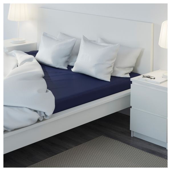 Простыня натяжная ДВАЛА, темно-синий - фото 3