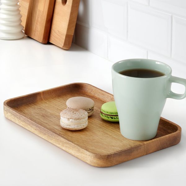 Поднос, естественный 25x17 см IKEA KAFFESUGEN КАФФЕСУГЕН 804.613.56 - схема-чертеж с размерами