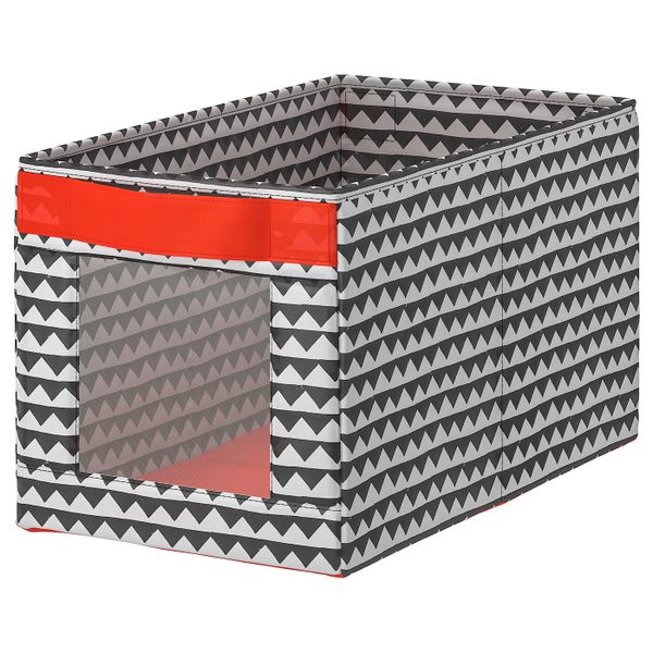 Коробка, черный-белый 25x44x25 см IKEA ANGELÄGEN АНГЕЛЭГЕН 004.179.42 - фото 1