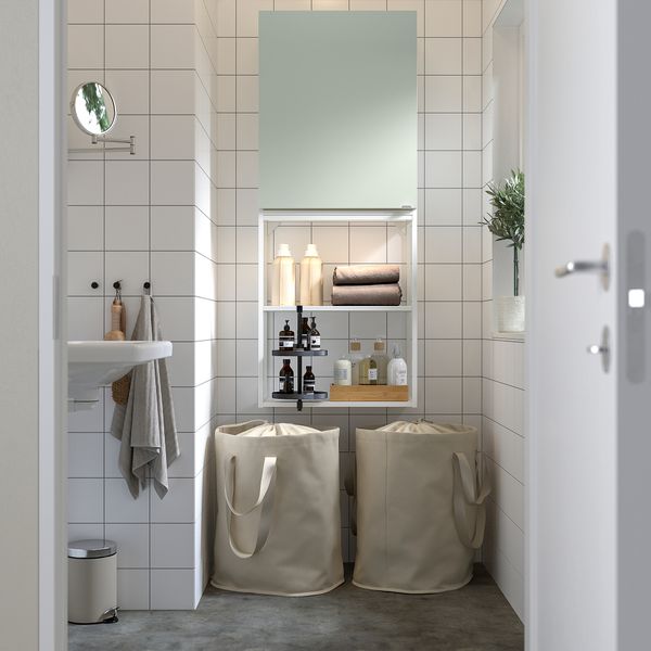 Комбинация для хранения, 60x32x150 см, белый, бледный серо-зеленый IKEA BEGIVENHET БЕГИВЕНХЕТ 694.968.09 - фото 5