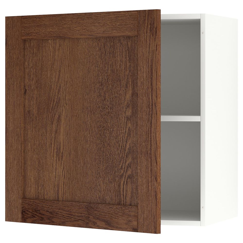 Навесной шкаф с дверцей, под коричневый мореный ясень 60x60 см IKEA KNOXHULT КНОКСХУЛЬТ 704.879.98 - фото 1