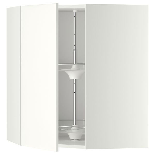 Угловой навесной шкаф с вращающейся секцией МЕТОД, белый, Хэггеби белый - схема-чертеж с размерами