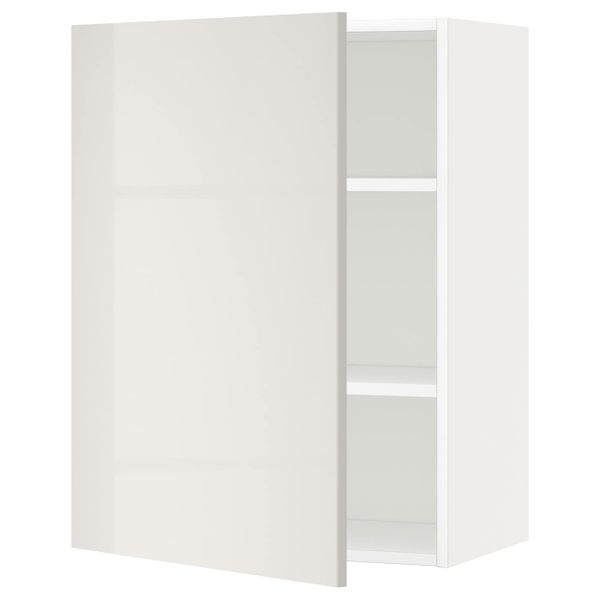 Шкаф навесной с полкой, белый/Рингульт светло-серый 60x80 см IKEA METOD МЕТОД 692.322.48 - схема-чертеж с размерами