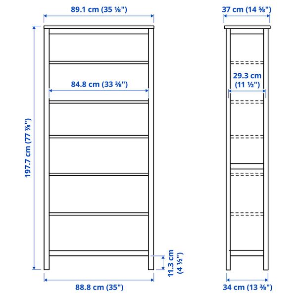 IKEA, дополнительный ракурс - схема-чертеж с размерами