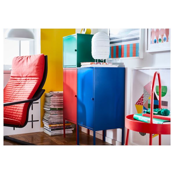 Шкаф, металлический/темно-зеленый 35x35 см IKEA ЛИКСГУЛЬТ 403.996.63 - фото 5