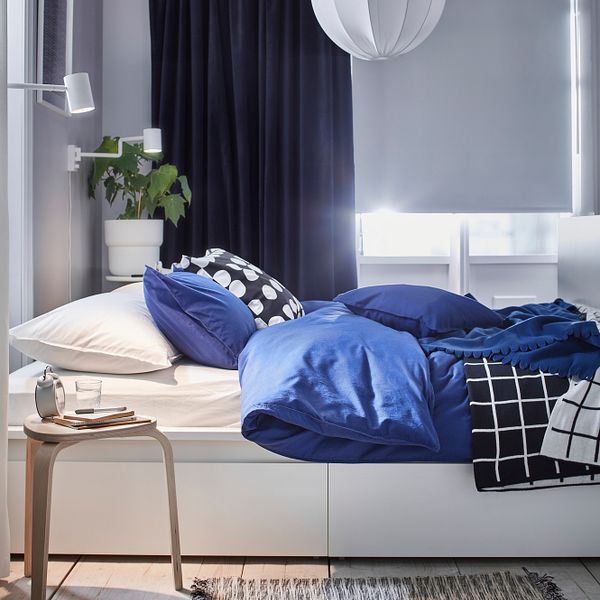 Затемняющие гардины, 2 шт., темно-синий 140x300 см IKEA SANELA САНЕЛА 004.444.84 - фото 7