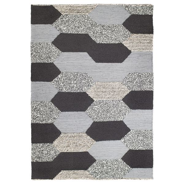 Ковер безворсовый, ручная работа серый 170x240 см IKEA KOLLUND КОЛЛУНД 603.745.67 - фото 1