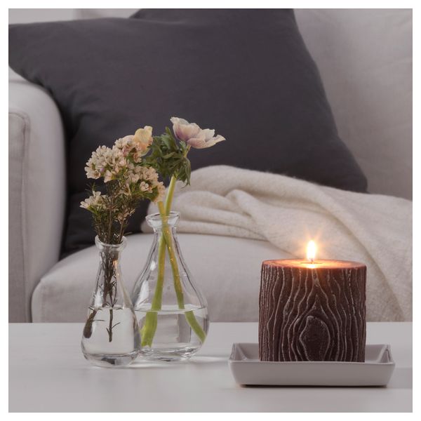 Формовая свеча, ароматическая КВИСТАР, Тепло дерева коричневый, коричневый (10 см) - схема-чертеж с размерами