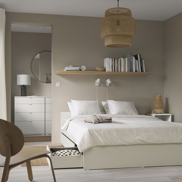 VIHALS Каркас кровати с 4 ящиками - белый 140x200 см - фото 3