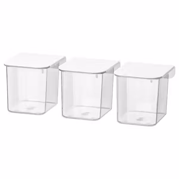 SKÅDIS Контейнер с крышкой - белый - фото 1