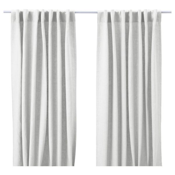 Гардины, 1 пара АЙНА, белый (145x300 см) - фото 1