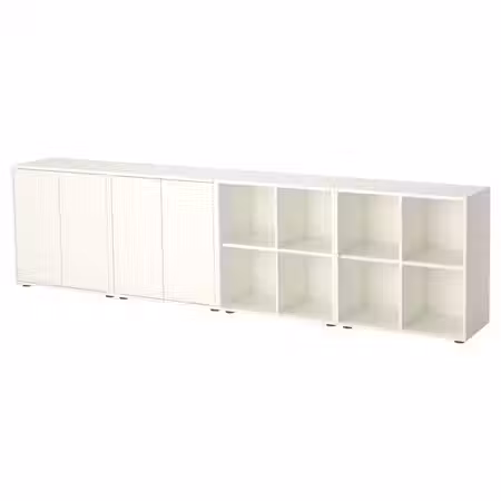 EKET Комбинация шкафов с ножками - белый 280x35x72 см
