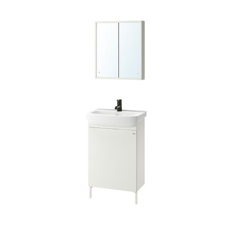 Комплект мебели для ванной, 5 предмета, 54x40x98 cm IKEA BJÖRKÅN БЬЙОРКОН, NYSJÖN НЮШЁН 894.158.69