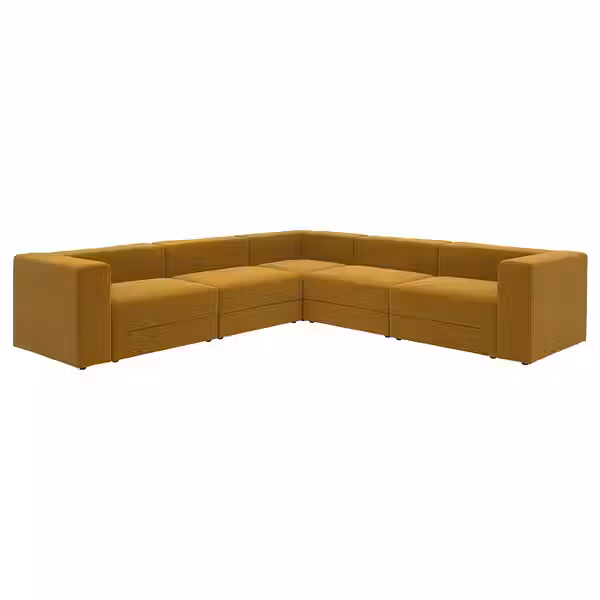 JÄTTEBO Модульный угловой диван, 6-местный - самласа желто-коричневый - фото 1