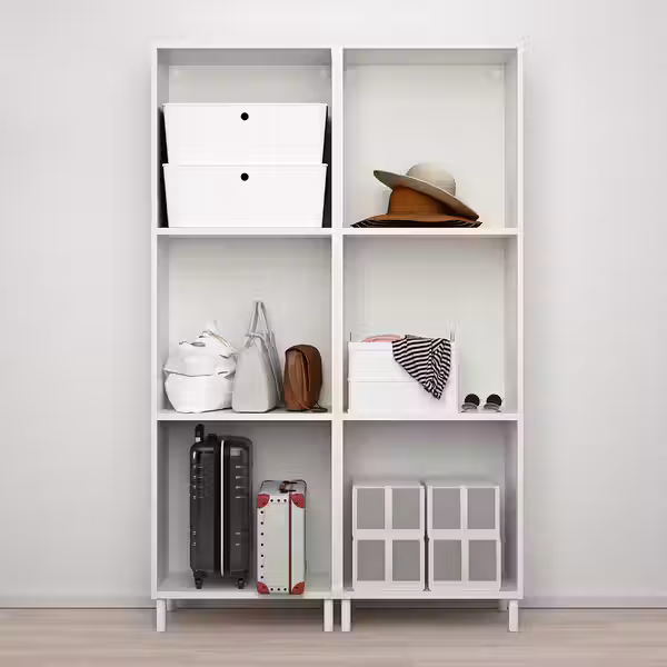 PLATSA Гардероб с 6 дверями - белый/Fonnes белый 120x42x191 см - схема-чертеж с размерами