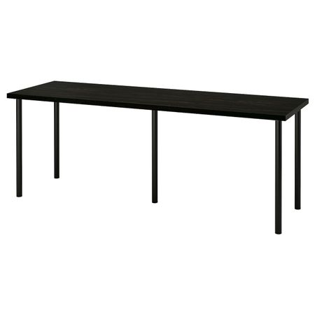 Письменный стол, черно-коричневый/черный 200x60 см IKEA LAGKAPTEN ЛАГКАПТЕН / ADILS АДИЛЬС 594.176.62