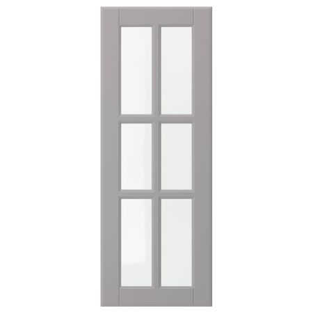 Стеклянная дверь, серый, 30x80 см IKEA BODBYN БУДБИН 804.850.36