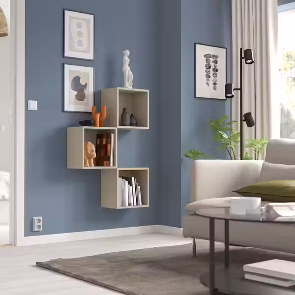 EKET Комбинация настенных шкафов - бежевый 70x25x105 см - фото 3