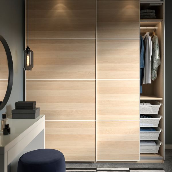 Гардероб, под беленый дуб/Мехамн под беленый дуб 150x66x236 см IKEA PAX ПАКС 693.058.00 - фото 2