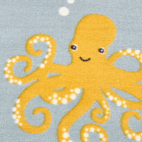 Ковер, орнамент «обитатели океана», разноцветный, 133x133 см IKEA BLÅVINGAD 805.283.66 - фото 6