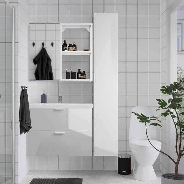 IKEA в интерьере ванной - схема-чертеж с размерами