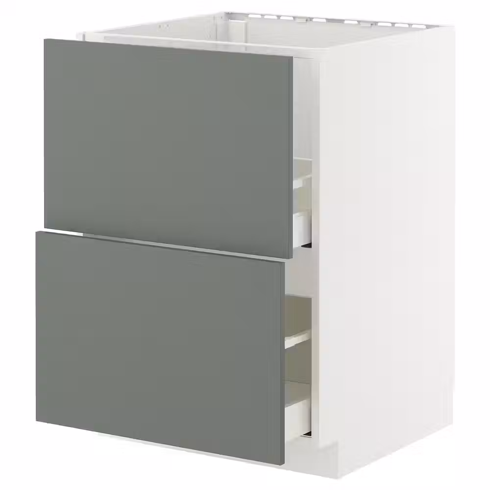 METOD / MAXIMERA Напольный шкаф п/мойку+2фасада/2 ящ - фото 1