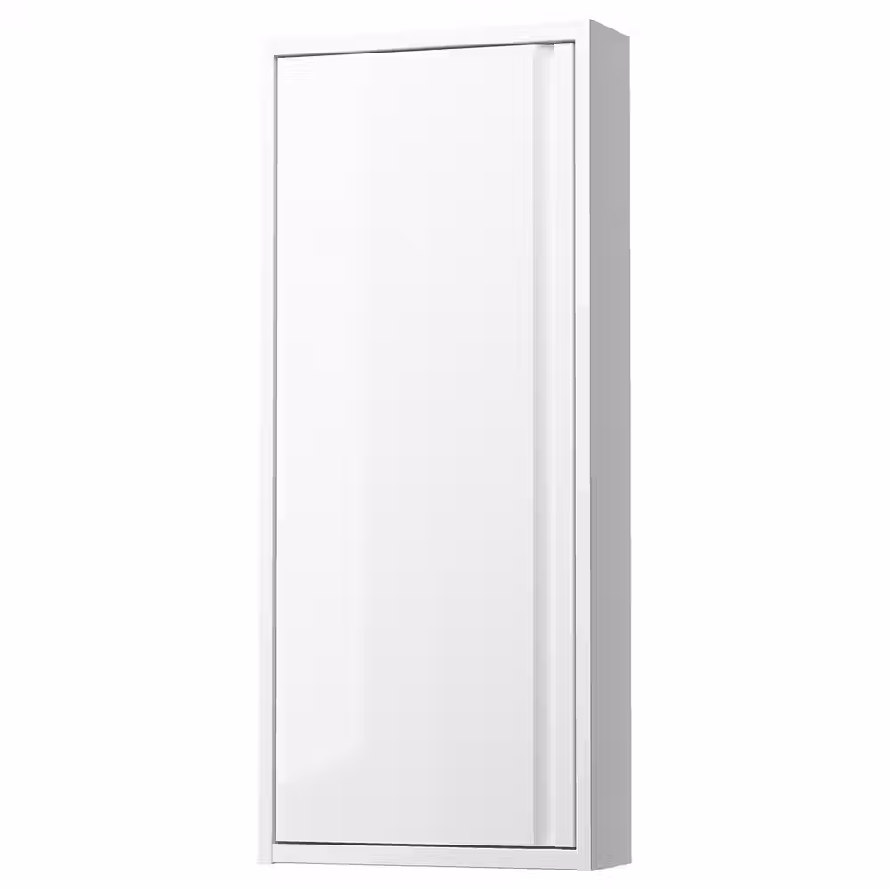 ÄNGSJÖN ЭНГШЁН Навесной шкаф с дверцей - глянцевый белый 40x15x95 см - фото 1