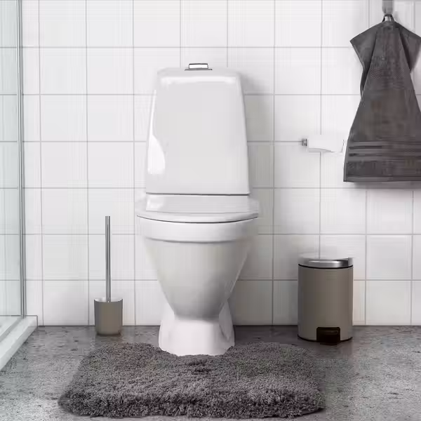 ALMTJÄRN Коврик в туалет - темно-серый 55x60 см - схема-чертеж с размерами