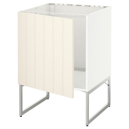 Напольный шкаф для раковины МЕТОД, белый, Хитарп белый с оттенком (60x60x60 см)