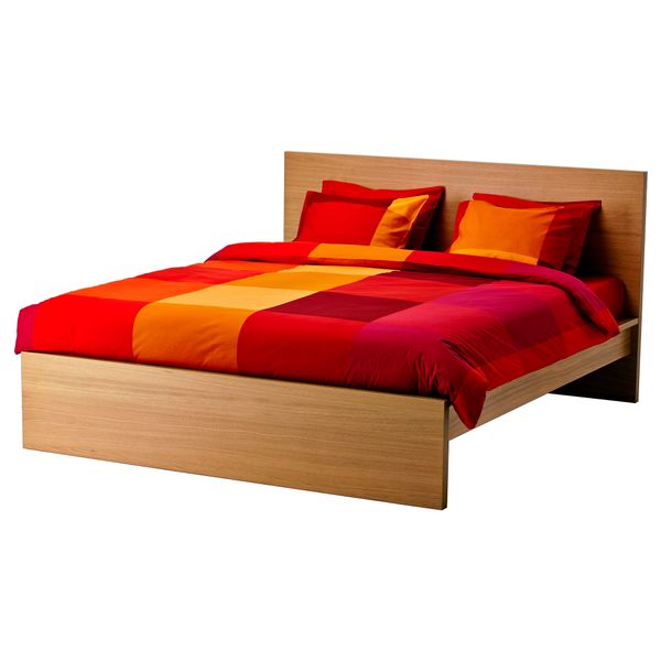 Каркас кровати, высокий МАЛЬМ, дубовый шпон дуб - фото 2