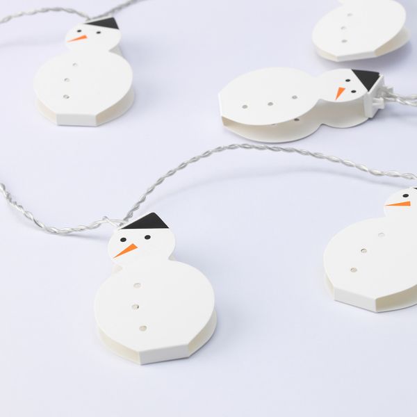 Гирлянда, 12 светодиодов, с батарейным питанием, снеговик IKEA СТРОЛА 704.441.45 - фото 2