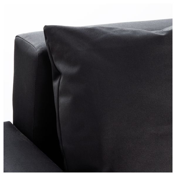 Диван-кровать с козеткой ЛУГНВИК, Гранон черный - схема-чертеж с размерами