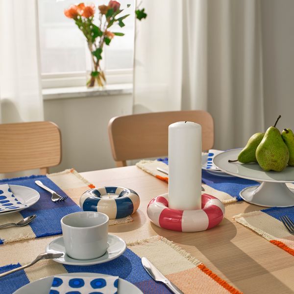 Подсвечник, темно-розовый-белый, 4 см IKEA TRÄDSTAM 305.919.30 - фото 3